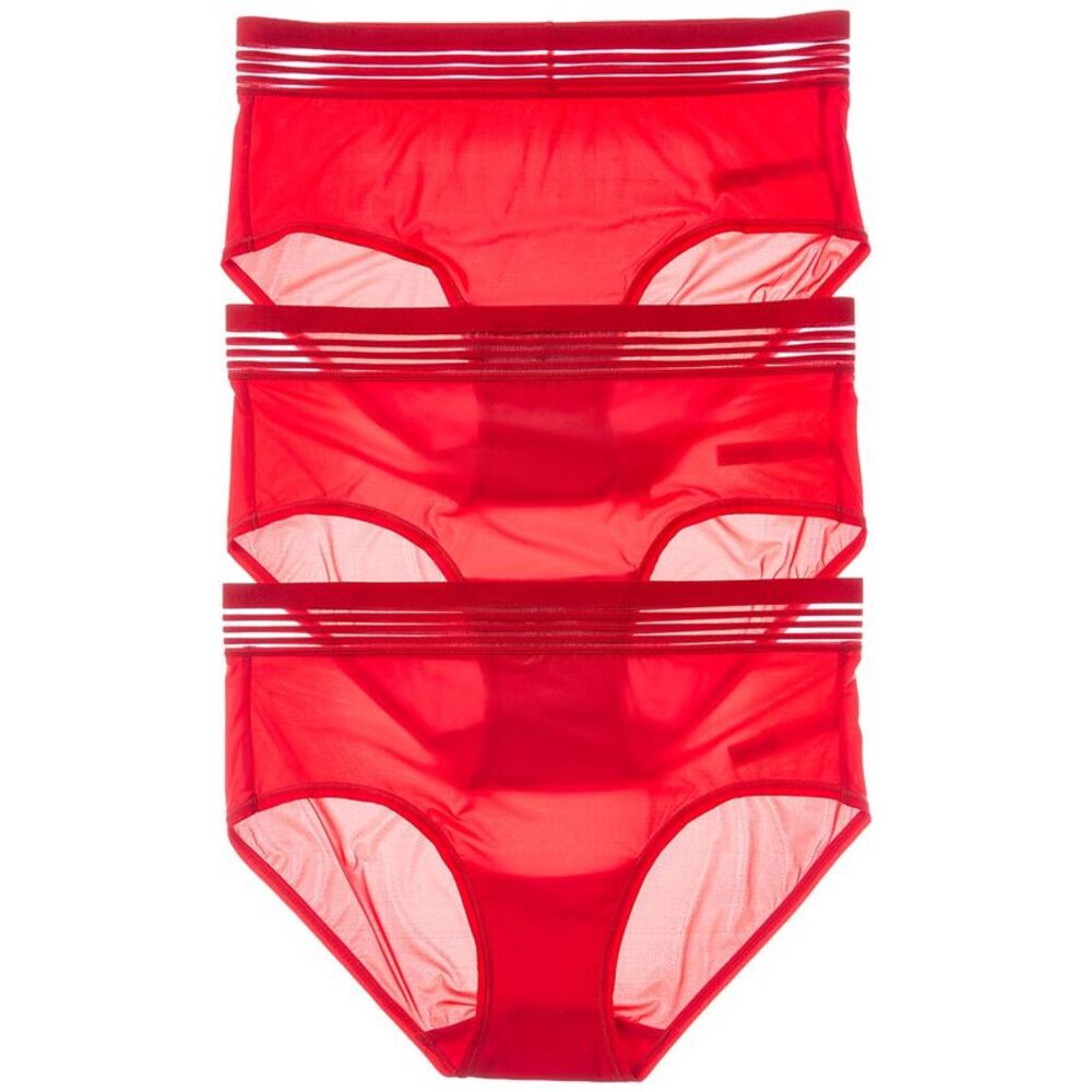 Le Mystere Womens  2Pk Second Skin Brief, Red
